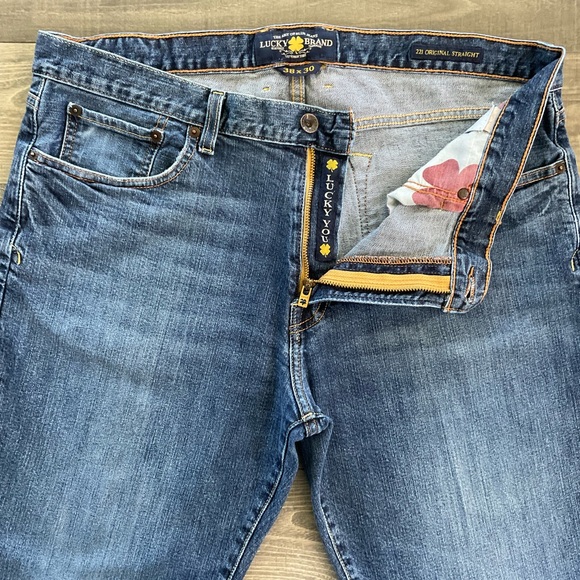 38x27 Lucky Brand 221 Straight Jeans Men’s Size Blue Denim Stretch - Picture 1 of 12